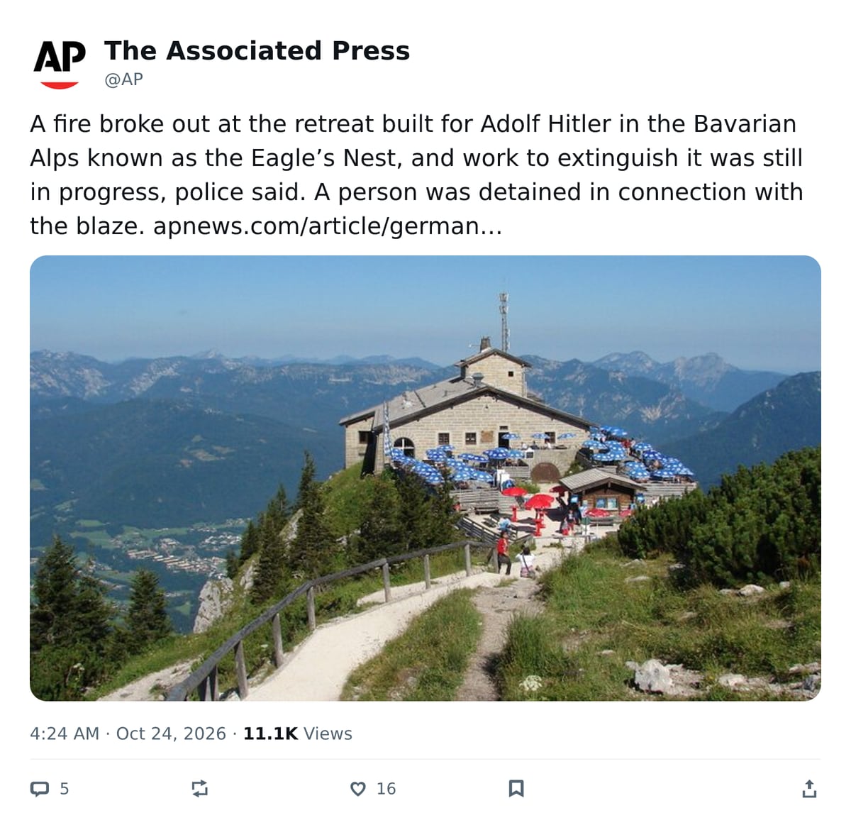 推文截图 · @AP