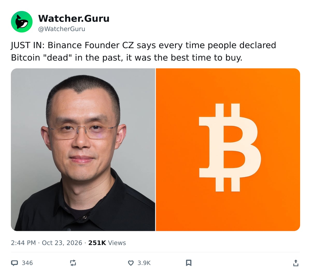 推文截图 · @WatcherGuru